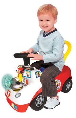 Image showing  Disney Mickey Mouse Activity Fire Truck Light and Sound Activity Indoor Ride-On Toy