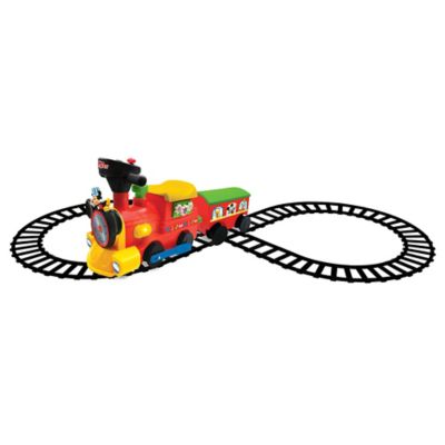 Image showing  Disney Mickey Mouse 2-in-1 Choo Choo Train Battery Ride-On Toy