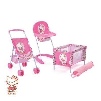 doll stroller and highchair