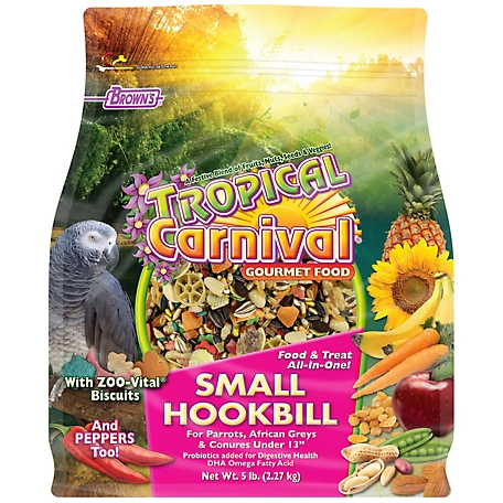 Tropical Carnival Gourmet Small Hookbill Bird Food, 5 lb.