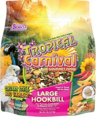 Tropical Carnival Gourmet Large Hookbill Bird Food, 5 lb.