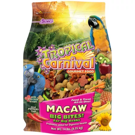 Tropical Carnival Gourmet Macaw Big Bites Bird Food 14 lb. Pet Bird Seed