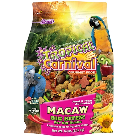 Tropical Carnival Gourmet Macaw Big Bites Bird Food, 14 lb.