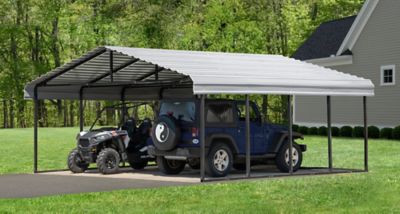 Image showing 6 th Arrow Carport, 20 ft. x 20 ft. x 7 ft., Eggshell