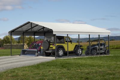 Image showing  Carport, 20 ft. x 24 ft. x 7 ft., Eggshell