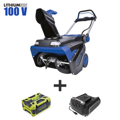 Snow Joe 21 in. Push with Auger Assist 100V iONPRO 5Ah Single-Stage Cordless Snow Blower Kit