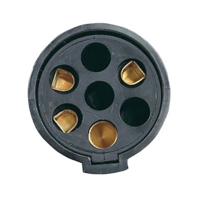 Gxcdizx 4-Way Flat to 7-Way Round Blade Trailer Adapter Wiring Plug Connector with Mounting Bracket 