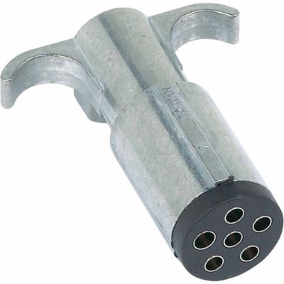 Hopkins Towing Solutions 6-Pole Round with Trailer Side Plug, Metal