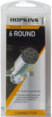 Image showing  6-Pole Round Metal Connector with Trailer Side Plug