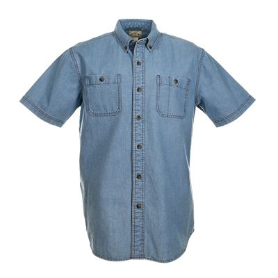 short sleeve denim shirt mens