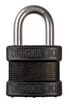 Commando Lock 5/16 in. Diameter Shackle Blackout Military-Grade High Security 2 Bumper Padlock