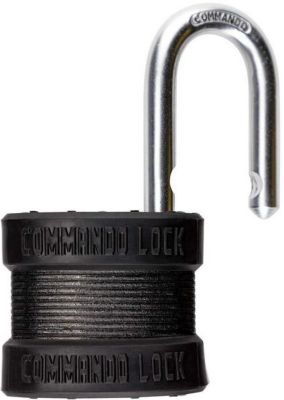 Image showing 6 th Commando Lock 1-1/8 in. Shackle Blackout Military-Grade High Security 2 Bumper Padlock