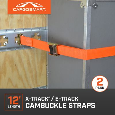 Image showing 5 th CargoSmart 2 in. x 12 ft. Cambuckle Ratchet Tie Down Strap for E-Track and X-Track, 2,000 lb. Capacity