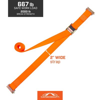 Image showing 6 th CargoSmart 2 in. x 12 ft. Cambuckle Ratchet Tie Down Strap for E-Track and X-Track, 2,000 lb. Capacity