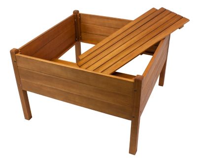 Image showing  Garden Wizard Eucalyptus Garden Bed GW-EUC3X3-RED