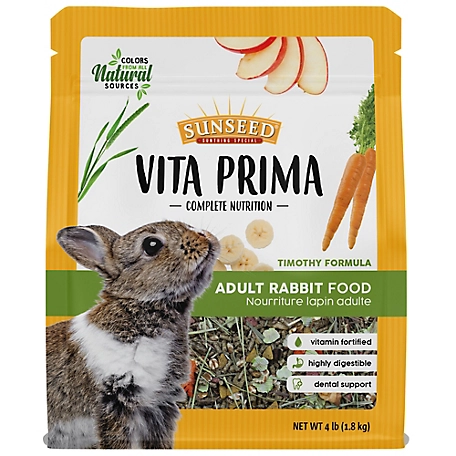 Sunseed Vita Prima Complete Nutrition Adult Rabbit Food, 4 lb.