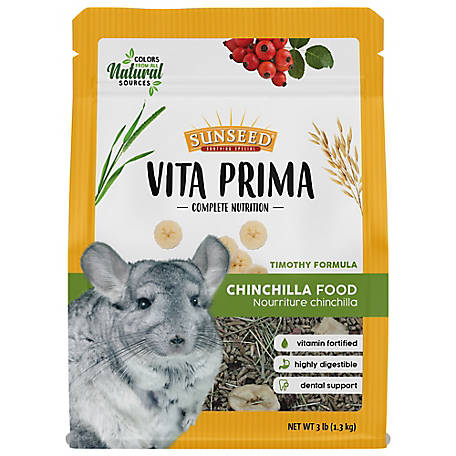 Sunseed Vita Prima Complete Nutrition Chinchilla Food, 3 lb.