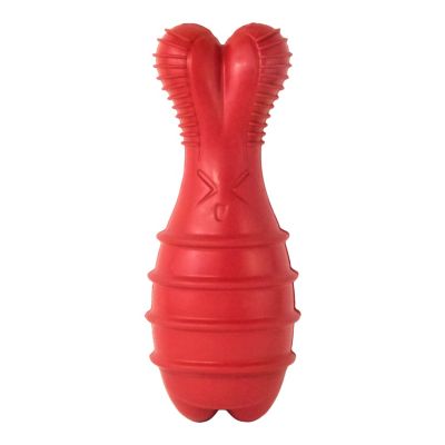 Petstages Grunt Fetch Stick Bunny Dog Toy, Red