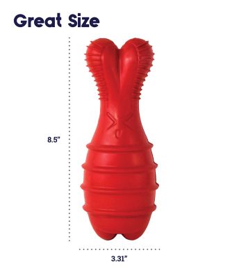 Image showing  Grunt Fetch Stick Bunny Dog Chew Toy, Red