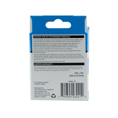 Image showing  Poly Hub Livestock Needles, 20 Gauge x 1 in., 24-Pack