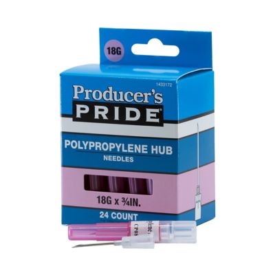 Image showing  Poly Hub Livestock Needles, 18 Gauge x 3/4 in., 24-Pack