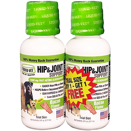 Liquid-Vet K9 Bacon Flavor Hip and Joint Supplement for Dogs, 8 oz., 2 ct.