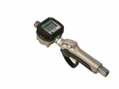 Image showing  1 HP 12V Battery Powered Digital Flow Meter with Rigid Spout, 8 GPM, 1/4 in. Auto Tip