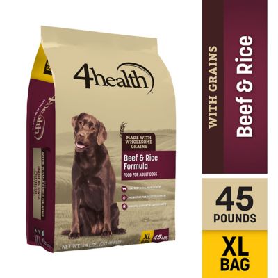 4health with Wholesome Grains Adult Beef and Rice Formula Dry Dog Food Good Dog Food