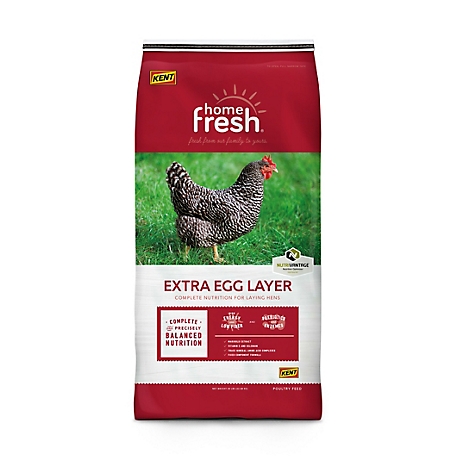 Kent Home Fresh Extra Egg Layer Crumbles 16% Protein Poultry Feed, 50 lb.