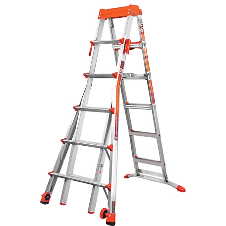 Little Giant 14 ft. 1 in. Reach 300 lb. Capacity Aluminum Select Step 6-10 Type IA Stepladder