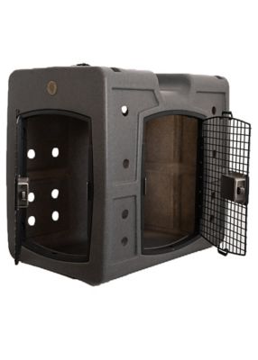 Image showing  2-Door Side Entry Plastic Pet Kennel, Medium, Dark Granite
