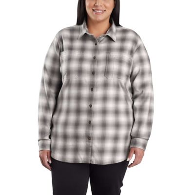 Carhartt Women's Long-Sleeve Hamilton Flannel Shirt Thank you Carhartt for getting plus size right!   :)