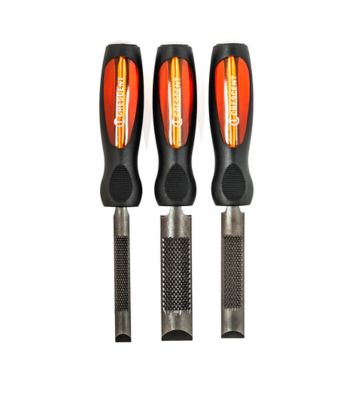 Nicholson Wood Chuck 4-in-1 Chisel and Rasp Set, 10 in., 3 pc.