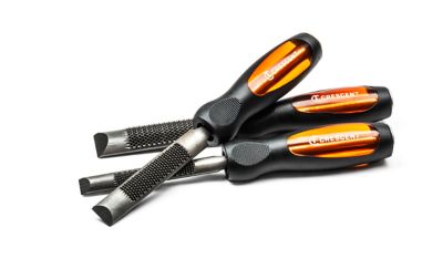 Image showing  Wood Chuck Assorted 4-in-1 Chisel and Rasp Set, 10 in., 3 pc.