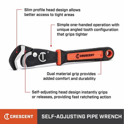 Image showing  12 in. Self-Adjusting Pipe Wrench
