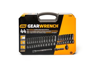 Image showing  3/8 in. Drive SAE/Metric Impact Socket Set, 44 pc.