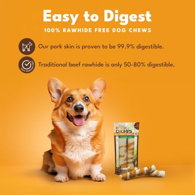 Image showing  8 in. Baked Pork Skin Rolls Dog Chews with Real Chicken, 2 ct.