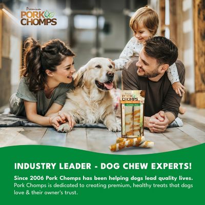 Image showing 5 th Pork Chomps 8 in. Baked Pork Skin Rolls Dog Chews with Real Chicken, 2 ct.