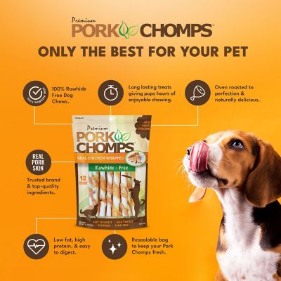 Image showing  5-inch Baked Pork Skin Mini Twists with Real Chicken wrap, 12 ct. Dog Chews