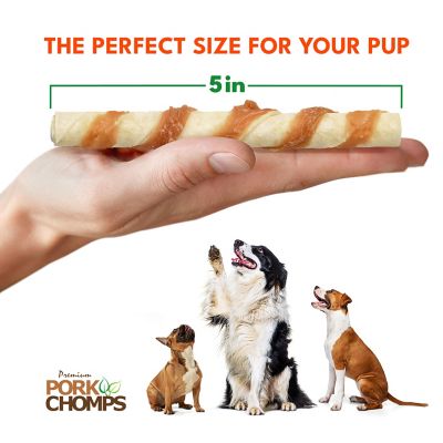 Image showing  5-inch Baked Pork Skin Mini Twists with Real Chicken wrap, 12 ct. Dog Chews