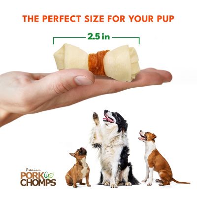 Image showing  2.5 in. Baked Pork Skin Mini Knots with Real Chicken Wrap, 12 ct. Dog Chews