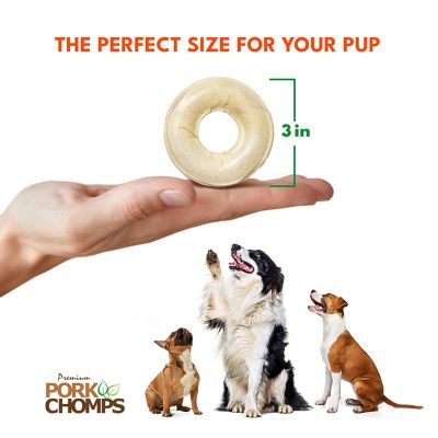 Image showing  2.5 in. Pressed Pork Skin Rings Dog Chews with Real Chicken, 8 ct.