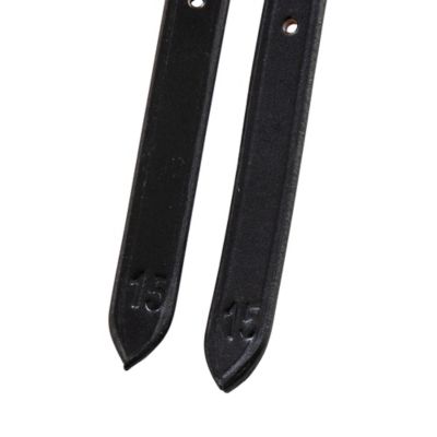 Image showing  Unisex English Leather Spur Straps with Keepers, Black, 2-Pack