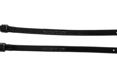 Image showing  Unisex English Leather Spur Straps with Keepers, Black, 2-Pack