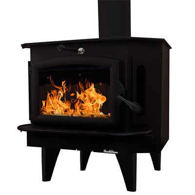 Buck Stove Wood-Burning Model 91 Stove with Black Door, 3,200 sq. ft., 62,745 BTU