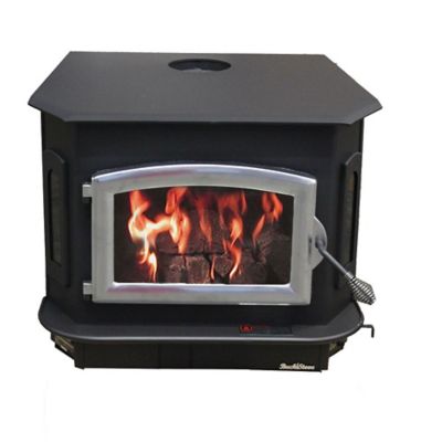 Buck Stove Wood-Burning Model 81 Stove with Pewter Door, 2,700 sq. ft., 59,500 BTU