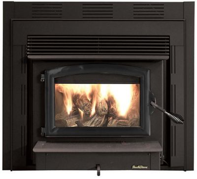 Buck Stove Model ZC74 Wood Stove with Black Door, 1,500 to 2,600 sq. ft.