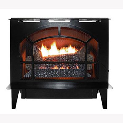 Image showing 1 th Buck Stove 1000 sq. ft. Propane Gas Vent-Free Townsend II Stove with Black Finish, 32,000 BTU, NV S-TOWNSEND BLK-LP