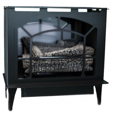 Image showing 3 th Buck Stove 1000 sq. ft. Propane Gas Vent-Free Townsend II Stove with Black Finish, 32,000 BTU, NV S-TOWNSEND BLK-LP