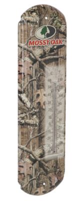 Mossy Oak Tin Wall Thermometer Sign, 17 in. x 5 in.